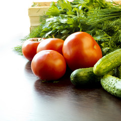 Vegetables, fruits  and herbs for detox