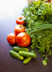 Vegetables, fruits  and herbs for detox