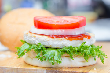 American cheese burger