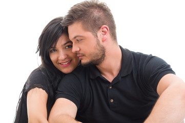 Obraz premium Happy girlfriend with handsome boyfriend