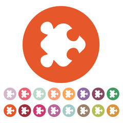 Fototapeta na wymiar The puzzle icon. Jigsaw and toy symbol. Flat