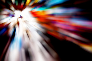 Abstract motion blur of traffic light background.