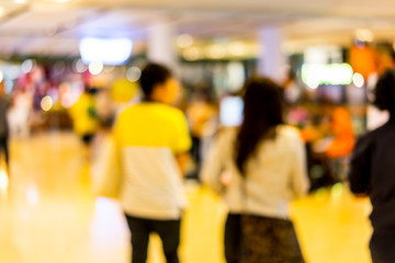 Abstract blur people in supermarket background.