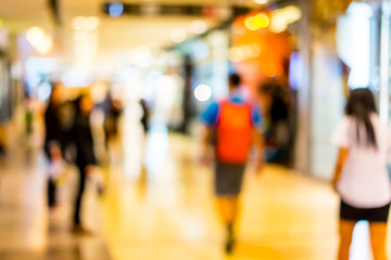 Abstract blur people in supermarket background.