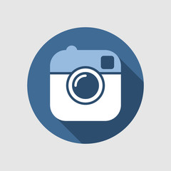 Vector illustration of a camera. Flat design