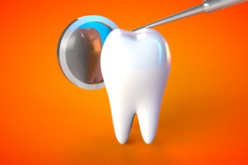 Tooth molar tooth Dental Hygiene Dentist 3D orange