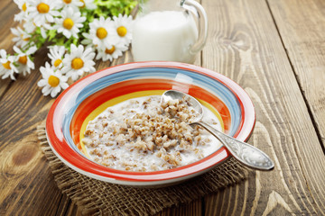 Buckwheat porridge with milk