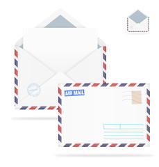 Mail envelope isolated on white background. Vector illustration