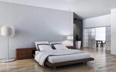 Camera da letto con parquet