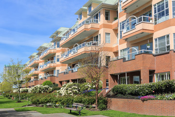 Modern apartment buildings