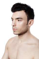 Obraz premium Healthy muscular young man. Isolated on white background