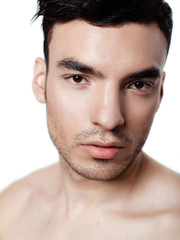 Obraz premium Healthy muscular young man. Isolated on white background