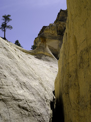 Slot canyon along Lick Wash