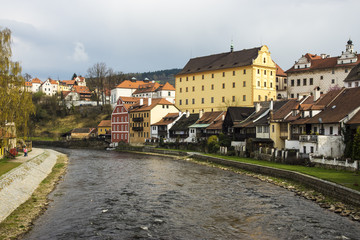 view of Cesky Krumlov in spring. Czech republic