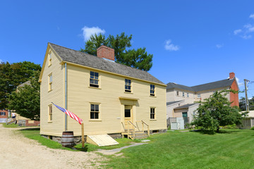 Jackson House was built in 1790 at Strawbery Banke Museum in Portsmouth, New Hampshire