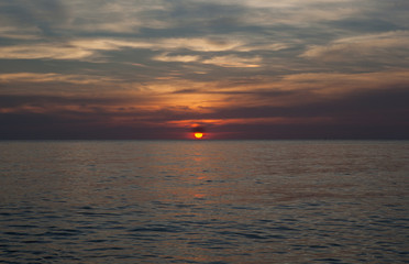 Sunset on the sea