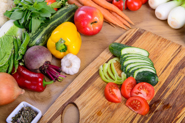 Different ripe vegetables