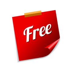 Free Collection Red Sticky Notes Vector Icon Design