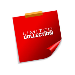 Limited Collection Red Sticky Notes Vector Icon Design