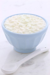 Fresh and healthy cottage cheese