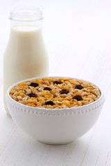 Delicious muesli breakfast