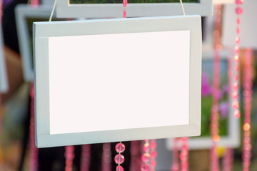 Isolated blank picture frame