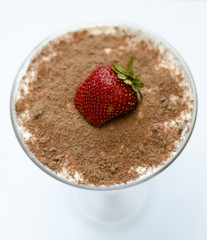 Tiramisu with strawberries in Fougeres