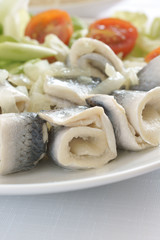 Rollmops or pickled herrings