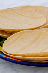Delicious mexican corn tortillas