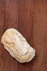 bread on brown wooden background