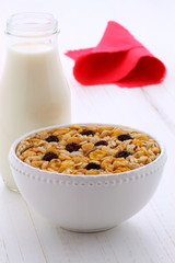 Delicious muesli breakfast