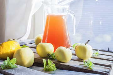 A can full of apple juice