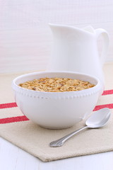 Delicious organic muesli cereal