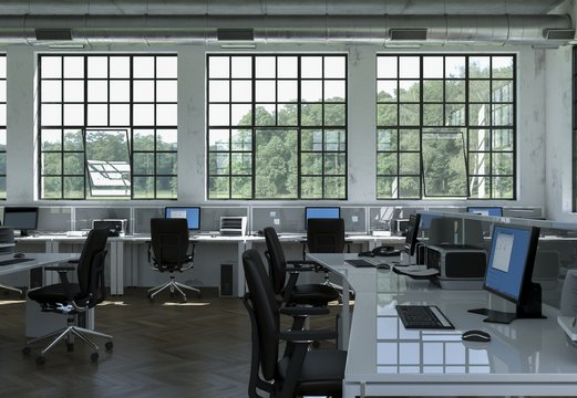 modernes Großraumbüro Green Office