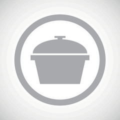Grey pan sign icon