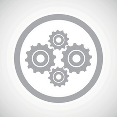 Grey cogs sign icon