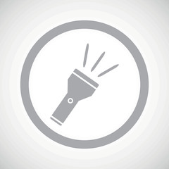 Grey flashlight sign icon
