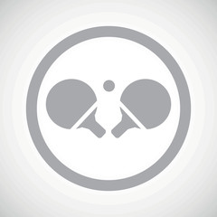 Grey table tennis sign icon