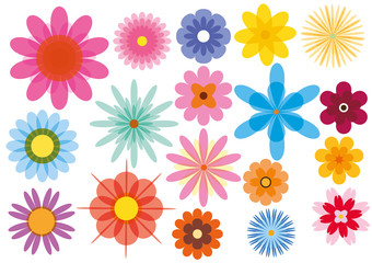 Pacote flores vetores