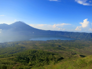 Morning on Batur volcano, Bali, Indonesia