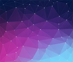 Poster Purple vector background with triangles © igor_shmel