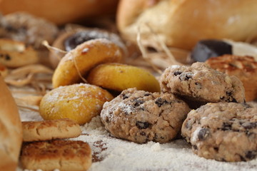 Bread Biscuits and flour