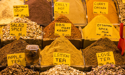teas and spices market egipetskom in Istanbul