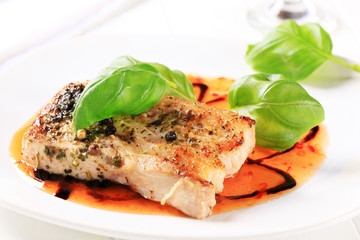 Herb rubbed pork belly