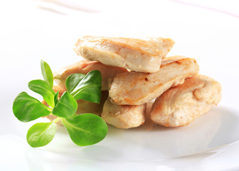 Cooked chicken fillets