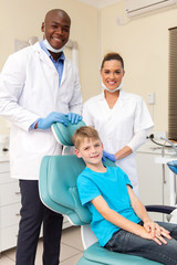 Obraz premium dental team with little patient