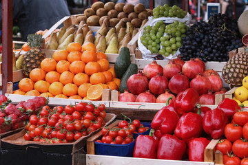 Fresh market stall