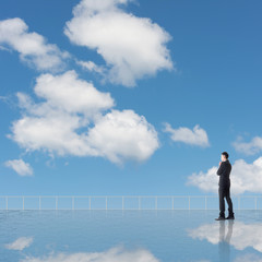 Obraz premium Man look and discover