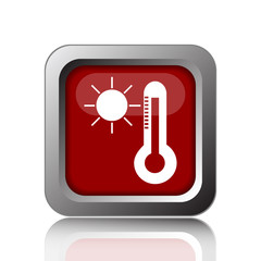 Sun and thermometer icon