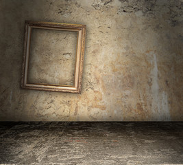 Bare Room With Crooked Picture Frame